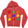color ful Zipper Hoodie