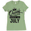 Queens Are Born In July Ladies Fitted T-Shirt