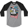 beer eagle graphic 3/4 Sleeve Shirt
