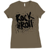 rock music r Ladies Fitted T-Shirt