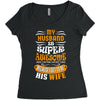 My Husband Is Super Awesome Women's Triblend Scoop T-shirt