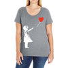 banksy style Ladies Curvy T-Shirt