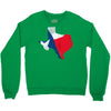 Eroded Texas Map With Flag Crewneck Sweatshirt