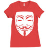 anonymous mask Ladies Fitted T-Shirt