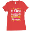 i am a march women Ladies Fitted T-Shirt