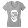 respect the beard Women's V-Neck T-Shirt