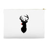 deer skull christmas Accessory Pouches