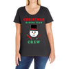 christmas baking team crew snowman Ladies Curvy T-Shirt