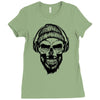 hipter skull Ladies Fitted T-Shirt
