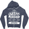 Queens Are Born In January Zipper Hoodie