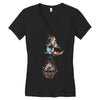 Cute Unicorn and Happy Cupcake Women's V-Neck T-Shirt