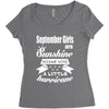 september girls are sunshine mixed with a little hurricane Women's Triblend Scoop T-shirt