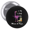 mama &amp; pizza dinasour. Pin-back button