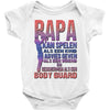 papa   body guard Baby Onesie