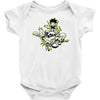lets rock!!! black Baby Onesie