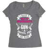 I Have A Pretty Granddaughter Gun A Shovel And An Alibi Women's Triblend Scoop T-shirt