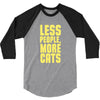 less people, more cats 3/4 Sleeve Shirt