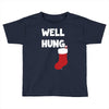 well hung endowed christmas stocking funny Toddler T-shirt