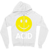 acid house smiley face 90's rave club hardcore party Zipper Hoodie