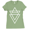 triangle printed Ladies Fitted T-Shirt