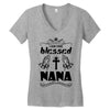 I Am One Blessed Nana Women's V-Neck T-Shirt