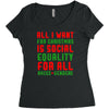 all i want for christmas Women's Triblend Scoop T-shirt