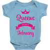 queens are born in february Baby Onesie