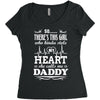 There's This Girl Who Stole My Heart She Calls Me Daddy Women's Triblend Scoop T-shirt