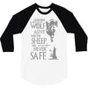 thrones wolf 3/4 Sleeve Shirt