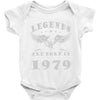 legends are born in 1979 hoodie 7 Baby Onesie