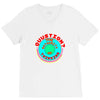 question your thinking flowy crop V-Neck Tee