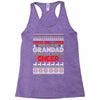 santa only comes once a year grandad is always here to cheer Racerback Tank