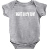 i want to cry now Baby Bodysuit