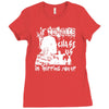 if zombies chase us im tripping you up Ladies Fitted T-Shirt