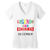legends are born december Women's V-Neck T-Shirt