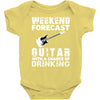weekend forcast guitar with a chance of drinking Baby Onesie