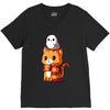 brave kitty V-Neck Tee