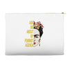 ask me about my feminist agenda frida kahlo Accessory Pouches