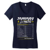 January Girl Facts Aquarius Women's V-Neck T-Shirt