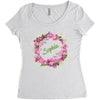 Floral Baby Name Women's Triblend Scoop T-shirt