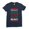 merry corruption of a pagan holiday Ladies Fitted T-Shirt