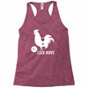 cock rides funny Racerback Tank