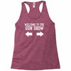 welcome to the gun show Racerback Tank