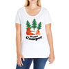 Happy Camper Ladies Curvy T-Shirt