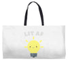 lit af kawaii light bulb Weekender Totes