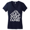 together we make a family 2 Women's V-Neck T-Shirt
