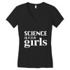 Science is for Girls Women's V-Neck T-Shirt