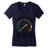 I Don't Care How Many Miles Per Gallon Women's V-Neck T-Shirt