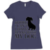 SORRY I CAN'T I HAVE PLANS WITH MY DOG Ladies Fitted T-Shirt