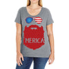 america 3 Ladies Curvy T-Shirt